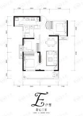 招商依云曲江招商依云曲江E户型    3室2厅1卫户型图