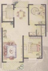 虹鹿小区二期房型: 二房;  面积段: 100 －110 平方米;
户型图