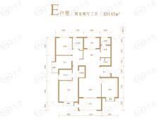 京投发展璟悦府E户型户型图