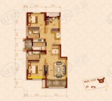 力高御景湾3室2厅2卫户型图