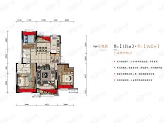 中铁丁香水岸2#3#4#标准层户型图