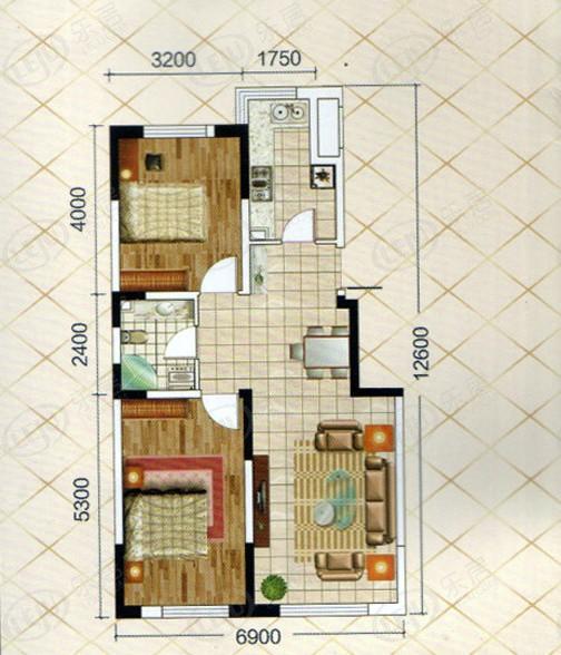 立信·佳苑二居室户型解密 户型面积45.27~118.31㎡