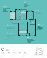 镇江孔雀城英国宫2室2厅1卫户型图