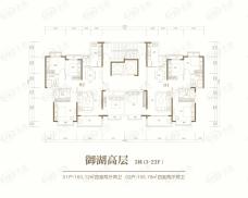 恒大御景半岛4室2厅2卫户型图