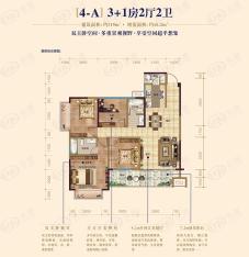 荣耀江南119平3+1房2厅2卫户型图