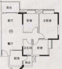 江南新苑F5栋3-17、23-33层05单元户型图