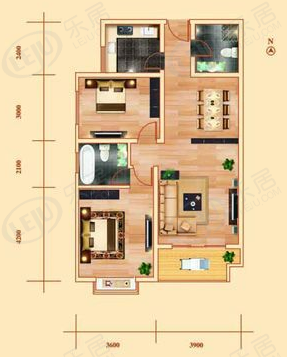 江南臻品公寓户型推荐 户型面积96.71~163.19㎡