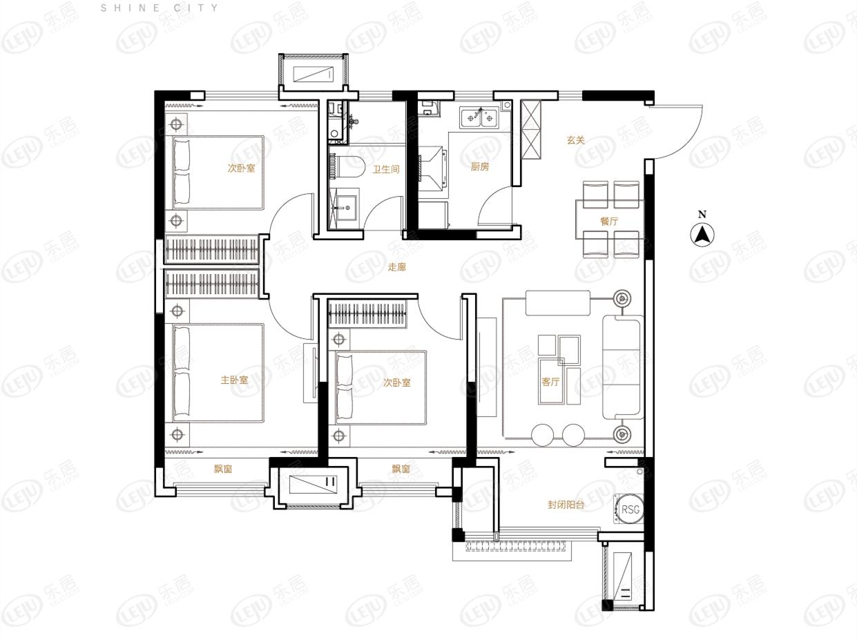 即墨青岛世茂璀璨倾城最新价格公布  约12500-15000元/㎡推101~165㎡房源