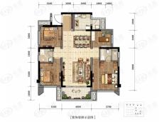 领地蘭台府3室2厅2卫户型图