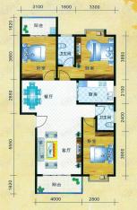 时代香耕苑18栋C户型户型图