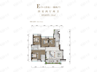 幸福桥TOD幸福拾光E户型户型图