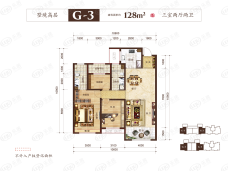 祥生·东方樾3室2厅2卫户型图