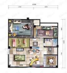 奥园峻廷湾5室户型图