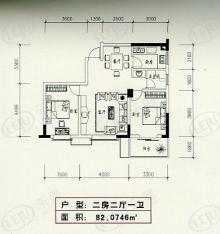 融科·三万英尺二房户型图