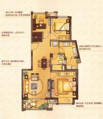 中海瀛台一期三房二厅一卫-89平米-50套户型图