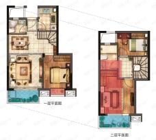 融信紫金山学院府3室2厅2卫户型图