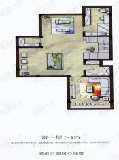 现代园墅房型: 单栋别墅;  面积段: 366.96 －388.59 平方米;户型图