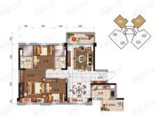 碧桂园龙熹山YO15-01/08座C户型户型图