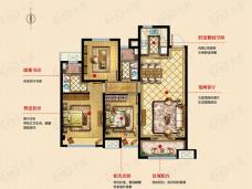 中梁·郁洲壹号院3室2厅2卫户型图