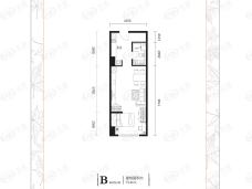 建发·枫林湾公寓1室2厅1卫户型图