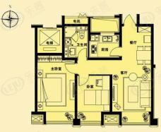 大德御庭2室2厅1卫户型图