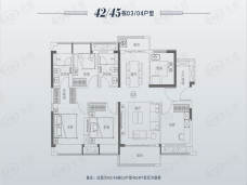 中山·融创城4室2厅2卫户型图