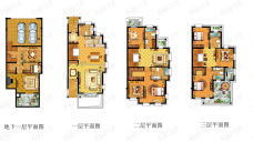 信达银郡花园（信达银郡）建面约277㎡5室3厅5卫排屋A户型户型图