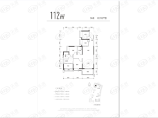 融湖中心城3室2厅2卫户型图