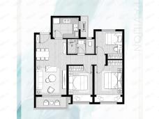 滨河四季云庭3室2厅1卫户型图