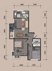 北阳新第2室2厅1卫户型图