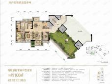 碧桂园金科未来城市4室2厅2卫户型图