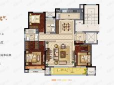 绿城·桂语江南3室2厅2卫户型图