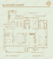 万科新酩悦B户型阔景艺海原墅户型图