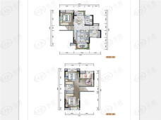 中国铁建湖心公馆B2户型户型图