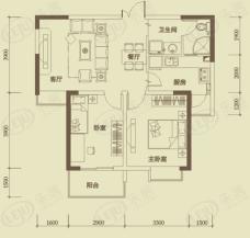 绿城浪琴湾C型结构户型图