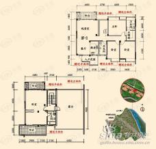 安厦琥珀漓江F-3四室两厅三卫（复式）户型图