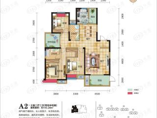 白石古莲城A8栋A2，高层户型户型图