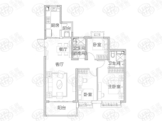 威海恒大天悦3室2厅2卫户型图