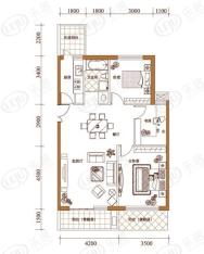 润德北京公园3室2厅1卫1厨101.30㎡户型图