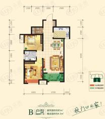 城市锦上2室2厅1卫户型图