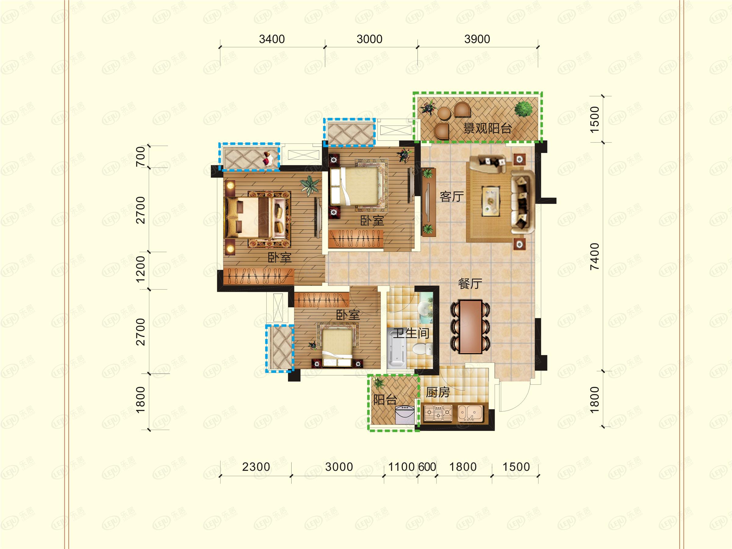 兴发铂金华府住宅,公寓户型推荐 均价约5900元/㎡