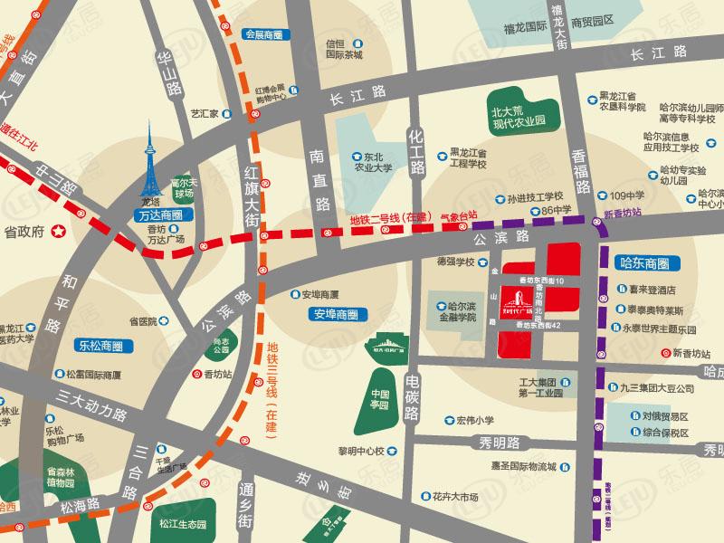 香坊区哈尔滨恒大时代广场普通住宅，公寓，商铺，建筑综合体，自住型商品房热销中