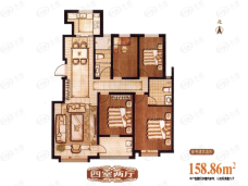 正信领秀城4室2厅2卫户型图