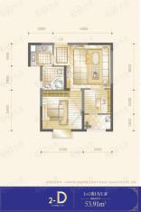 金域熙城2D户型1+1房户型图