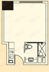 鸿旭豪苑1室1厅1卫户型图