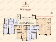 哈尔滨恒大时代广场3室2厅2卫户型图