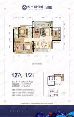 松宇·时代城12#A-1/2户型户型图