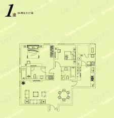 凯德茂名公馆2室2厅2卫户型图