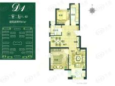 保利茉莉公馆公寓D1户型户型图