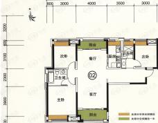 中海锦城2街9、13栋02单元户型图